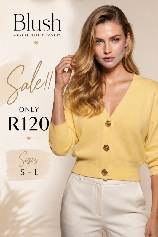 Yellow cardigan